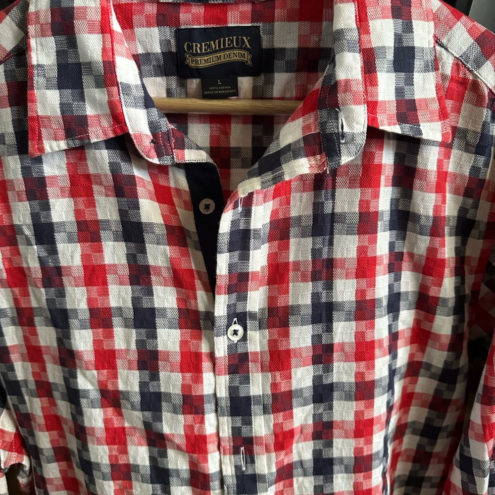 Daniel Cremieux Red and Blue Plaid Men's Shirt